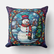 Gestaltetes Glassrost Kissen - Holiday Floral