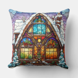 Gestaltetes Glassrost Kissen - Holiday Floral