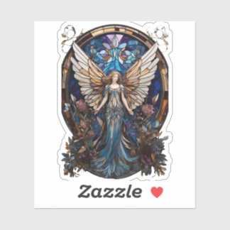 Gestaltter Glass Angel Aufkleber