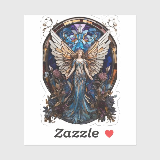 Gestaltter Glass Angel Aufkleber (Blatt)