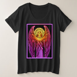 Gestaltter Glass Angel Große Größe T-Shirt