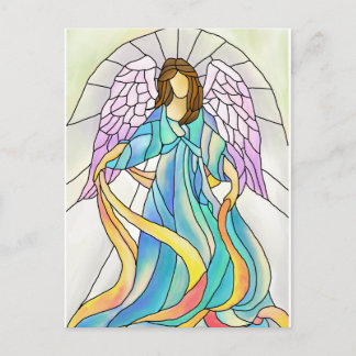 Gestaltter Glass Angel Postkarte