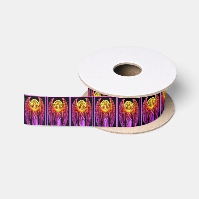 Gestaltter Glass Angel Satinband (Spule)