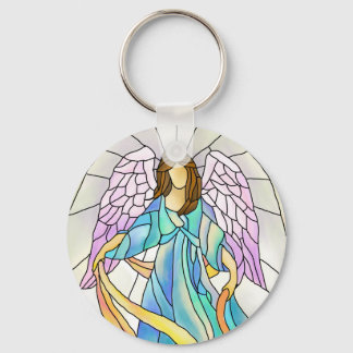 Gestaltter Glass Angel Schlüsselanhänger
