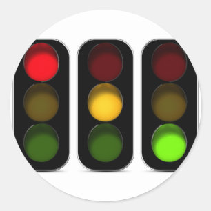 Gestaltung der Ampeln Runder Aufkleber