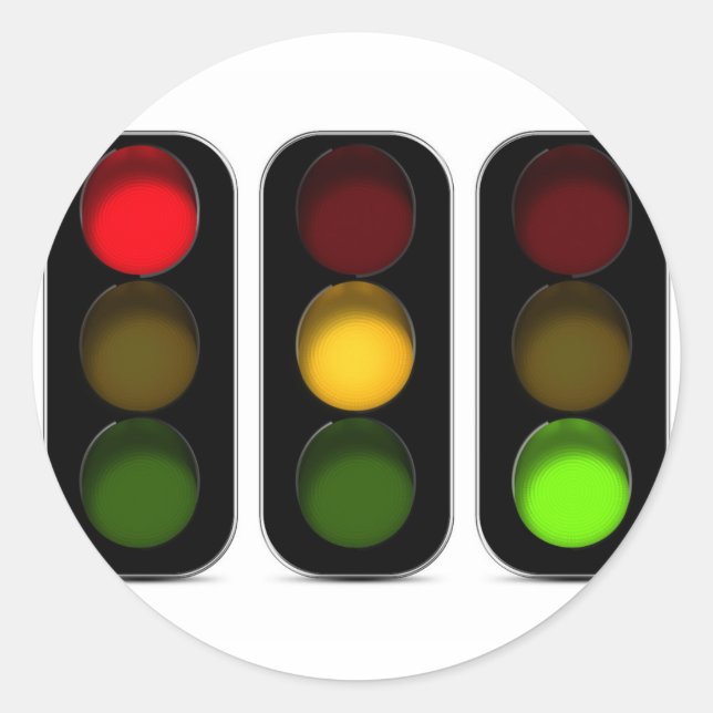 Gestaltung der Ampeln Runder Aufkleber (Vorderseite)
