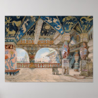 Gestaltung der Bühne für die Oper von Nikolai Rims