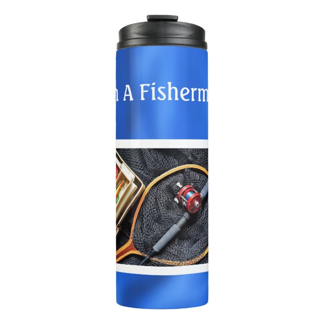 Gestaltung der Fischerei-Netzblätter personalisier Thermosbecher (Vorderseite)