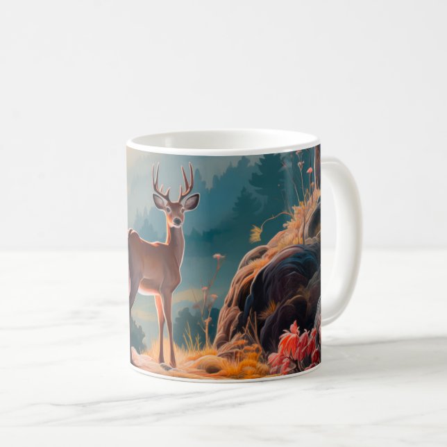 Gestaltung der Hirschwaldszene im Herbst Kaffeetasse (VorderseiteRechts)
