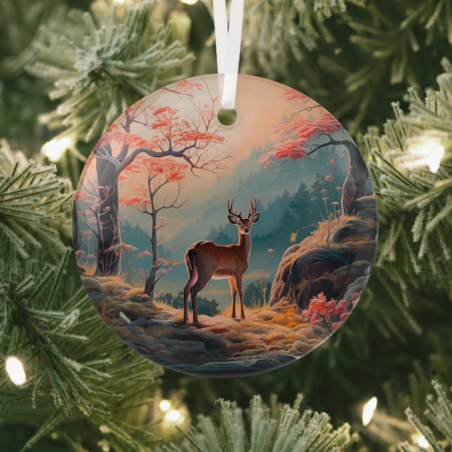 Gestaltung der Hirschwaldszene im Herbst Ornament Aus Glas (InSitu)