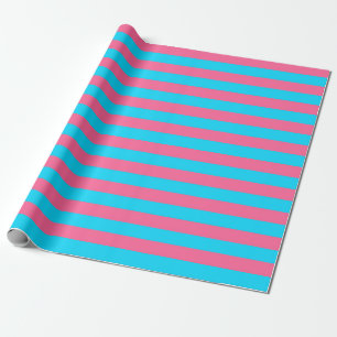 Gestaltung der rosa und blauen Streifen Geschenkpapier