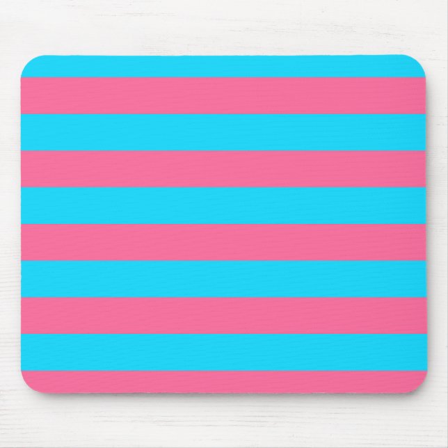 Gestaltung der rosa und blauen Streifen Mousepad (Vorne)
