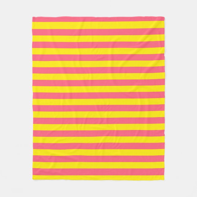 Gestaltung der rosa und gelben Streifen Fleecedecke (Vorderseite)
