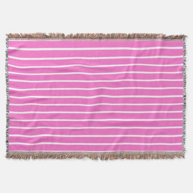 Gestaltung der rosa und weißen Streifen Decke (Vorderseite)
