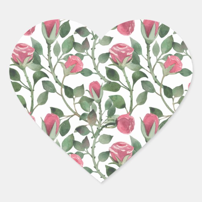 Gestaltung der Rose Herz-Aufkleber (Vorderseite)