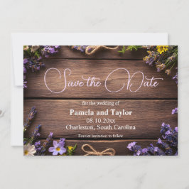 Gestaltung der rustikalen, blumengeschmückten Blum Einladung