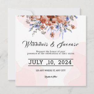 Gestaltung der Winter Wedding Invitation Card Squa Einladung