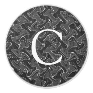 Gestaltung der Zimmer in Grau und Schwarz Keramikknauf