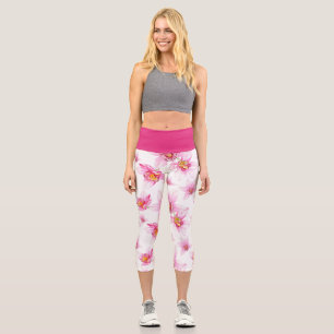 Gestaltung von Aquarellorchideen 15 Capri Leggings