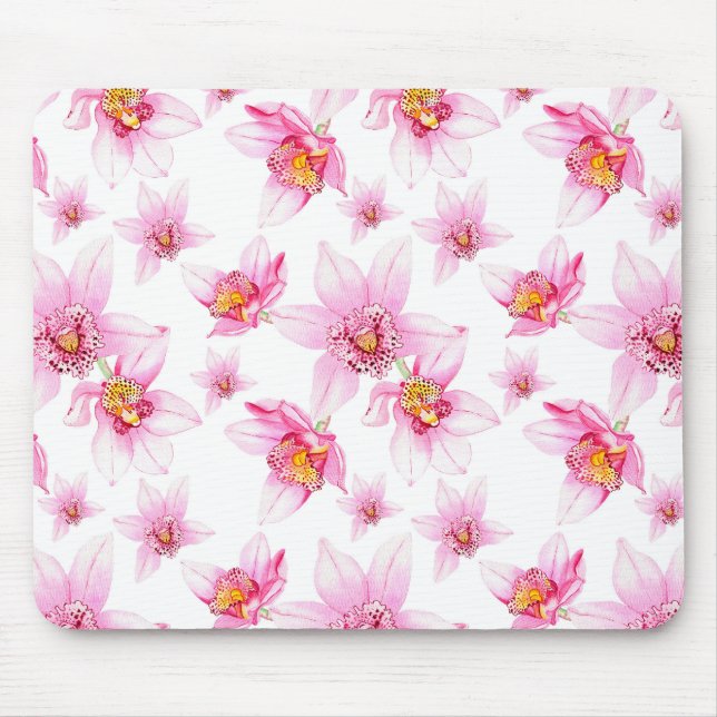 Gestaltung von Aquarellorchideen 15 Mousepad (Vorne)