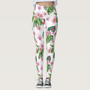 Gestaltung von Aquarellorchideen 30 Leggings