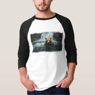 Gestaltung von Grizzles Bären und Wasserfällen T-Shirt