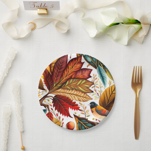 Gestaltung von Herbst und Erntedank Pappteller (Hochzeit)