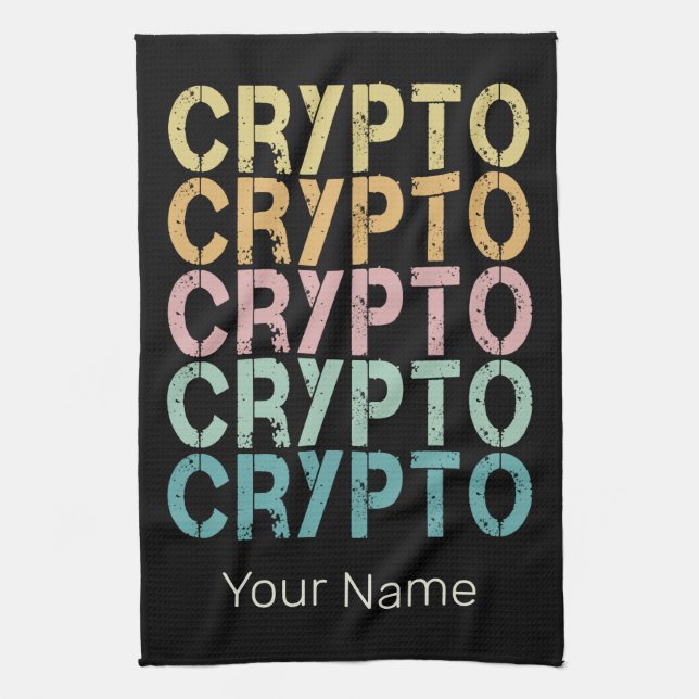 Gestaltung von Krypto-Retro-Buchstaben für Kryptow Geschirrtuch (Vertikal)