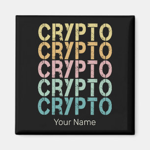 Gestaltung von Krypto-Retro-Buchstaben für Kryptow Magnet