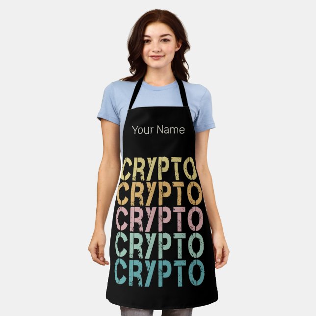 Gestaltung von Krypto-Retro-Buchstaben für Kryptow Schürze (Getragen)