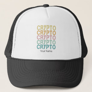 Gestaltung von Krypto-Retro-Buchstaben für Kryptow Truckerkappe