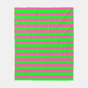 Gestaltung von rosa und grünen Streifen Fleecedecke