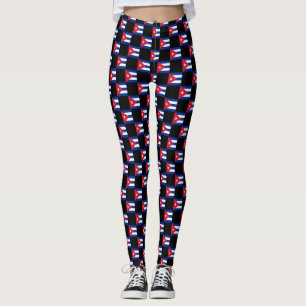Gestaltungsmuster für die kubanische Flagge Leggings