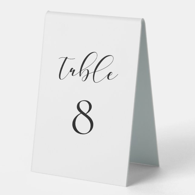 Gestaltungsnummer für elegante Kalligraphie Tischaufsteller (Vorderseite)