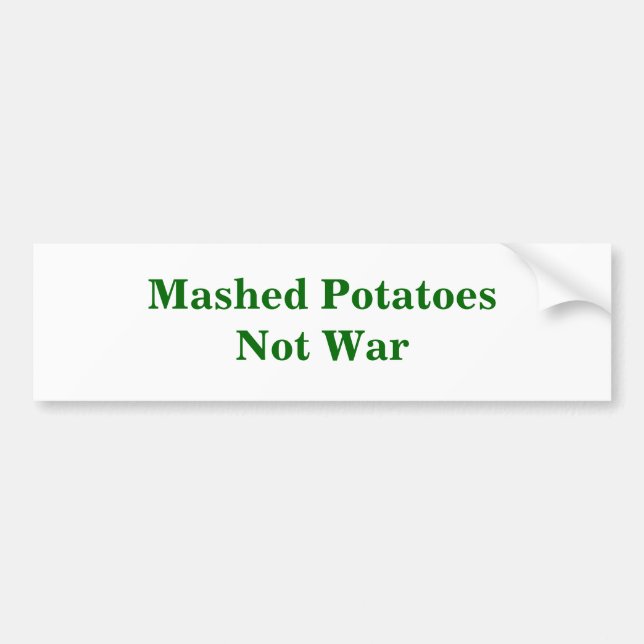 Gestampfter PotatoesNot Krieg Autoaufkleber (Vorne)