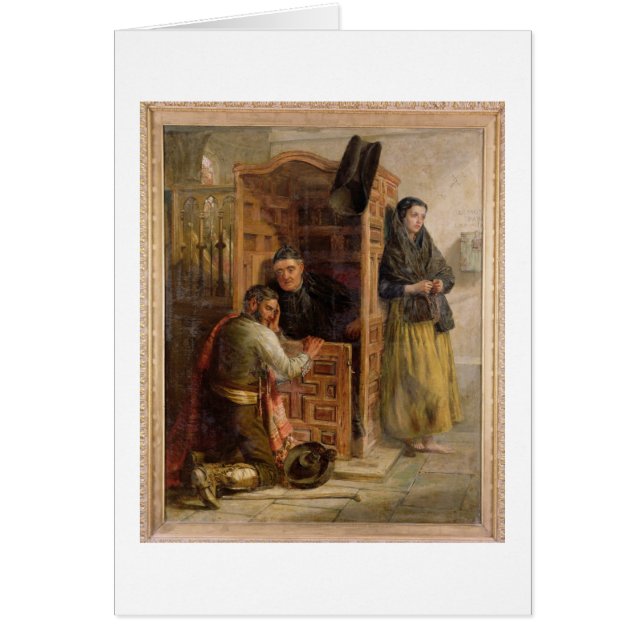 Geständnis, 1862 (Öl auf Leinwand) (Vorne)