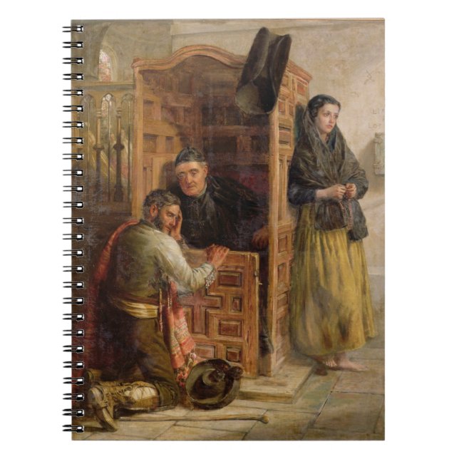 Geständnis, 1862 (Öl auf Leinwand) Notizblock (Vorderseite)