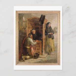 Geständnis, 1862 (Öl auf Leinwand) Postkarte