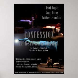 "Geständnis...(Eine Hölle einer Sache) Großes Post Poster