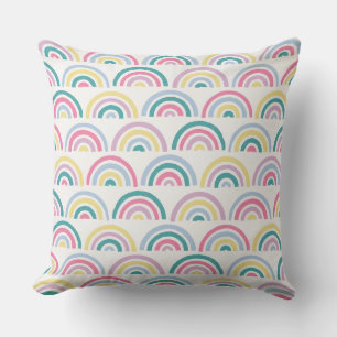Gestanztes Regenbogen Kids-Katzenwirbel - Aquamari Kissen