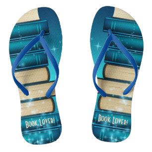 Gestapelte Bücher Design Flip Flops