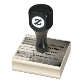 Gestapelte Bücher Design Holz-Briefmarke Gummistempel