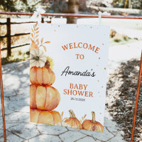 Gestapelte kleine Pumpkin Baby Dusche Begrüßungsze