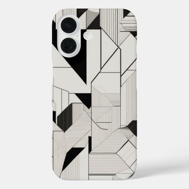 Gestapelte Parallelogramme Art iPhone 16 Hülle (Rückseite)