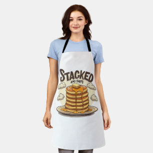 Gestapelte und glückliche Pancakes Sirup Delight Schürze