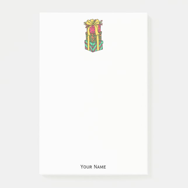 Gestapelte Weihnachtsgeschenke Weihnachten Weihnac Post-it Klebezettel (Vorderseite)