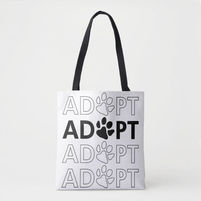Gestapfter Text adoptiert Tasche (Vorderseite)