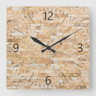 Gesteinsmuster Quadratische Wanduhr