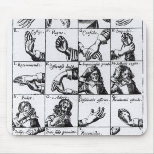 Gesten für das Imitieren John Bulwers 'von Mousepad