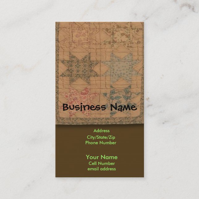 Gesteppt Visitenkarte (Vorderseite)